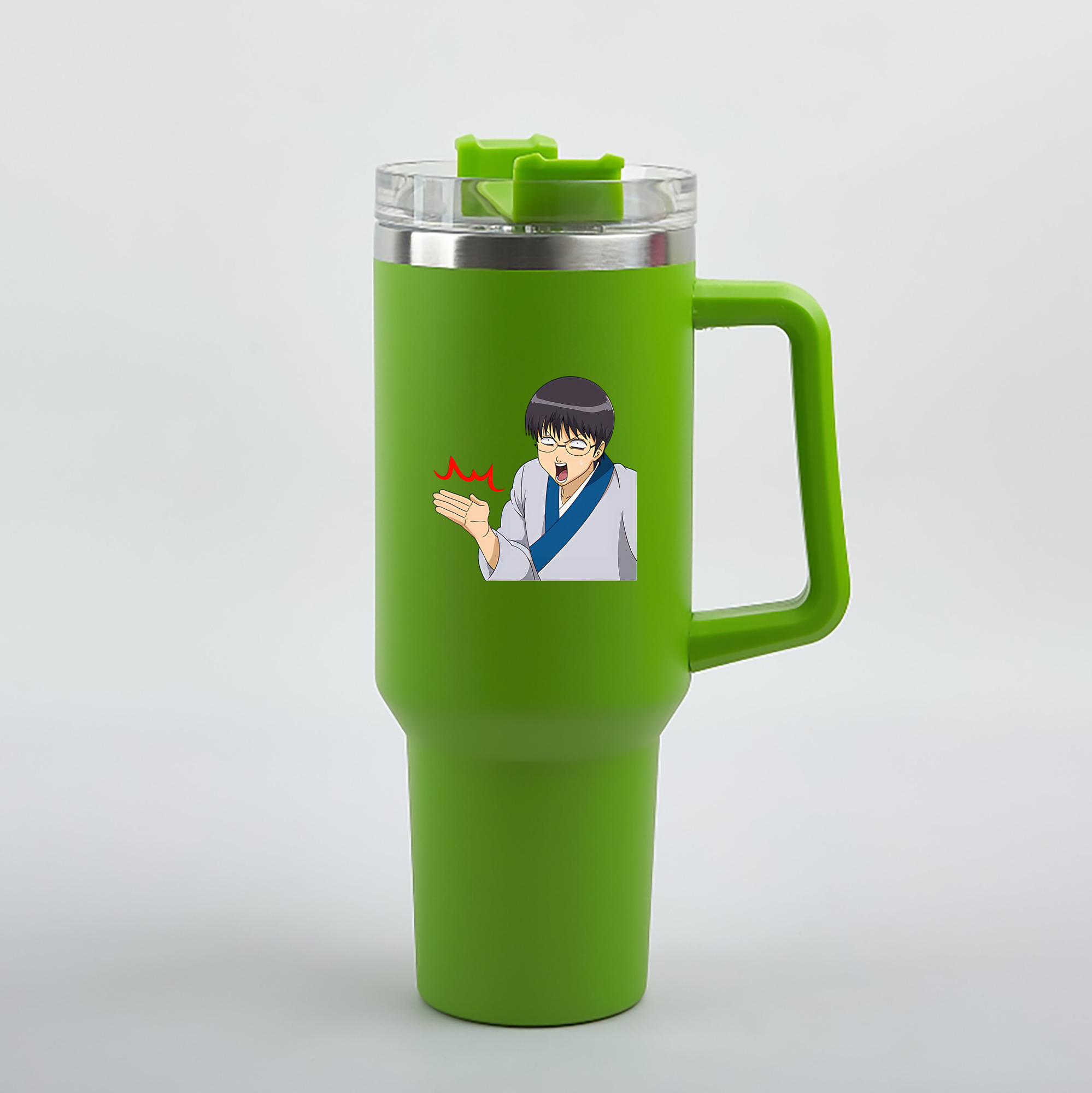 （画像用） ぎんたま 坂田銀時（さかたぎんとき） 神楽 志村新八（しむら しんぱち） GINTAMA Sakata Gintoki Kagura Shimura Shinpachi 1200mL車用タンブラー（カラープリント）